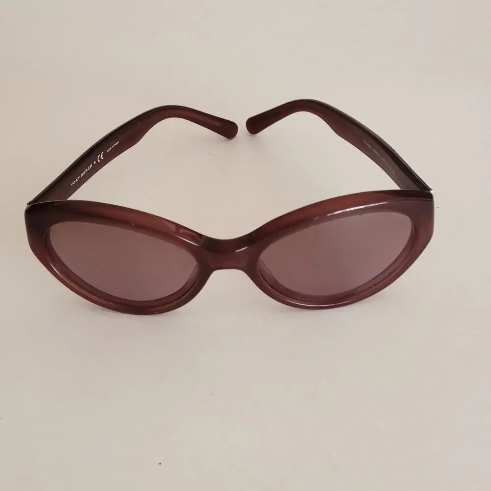 Tory Burch TY 7040 Sunglasses Burgundy Oval Cat Eye 1053/14 57x19x135 w/Case